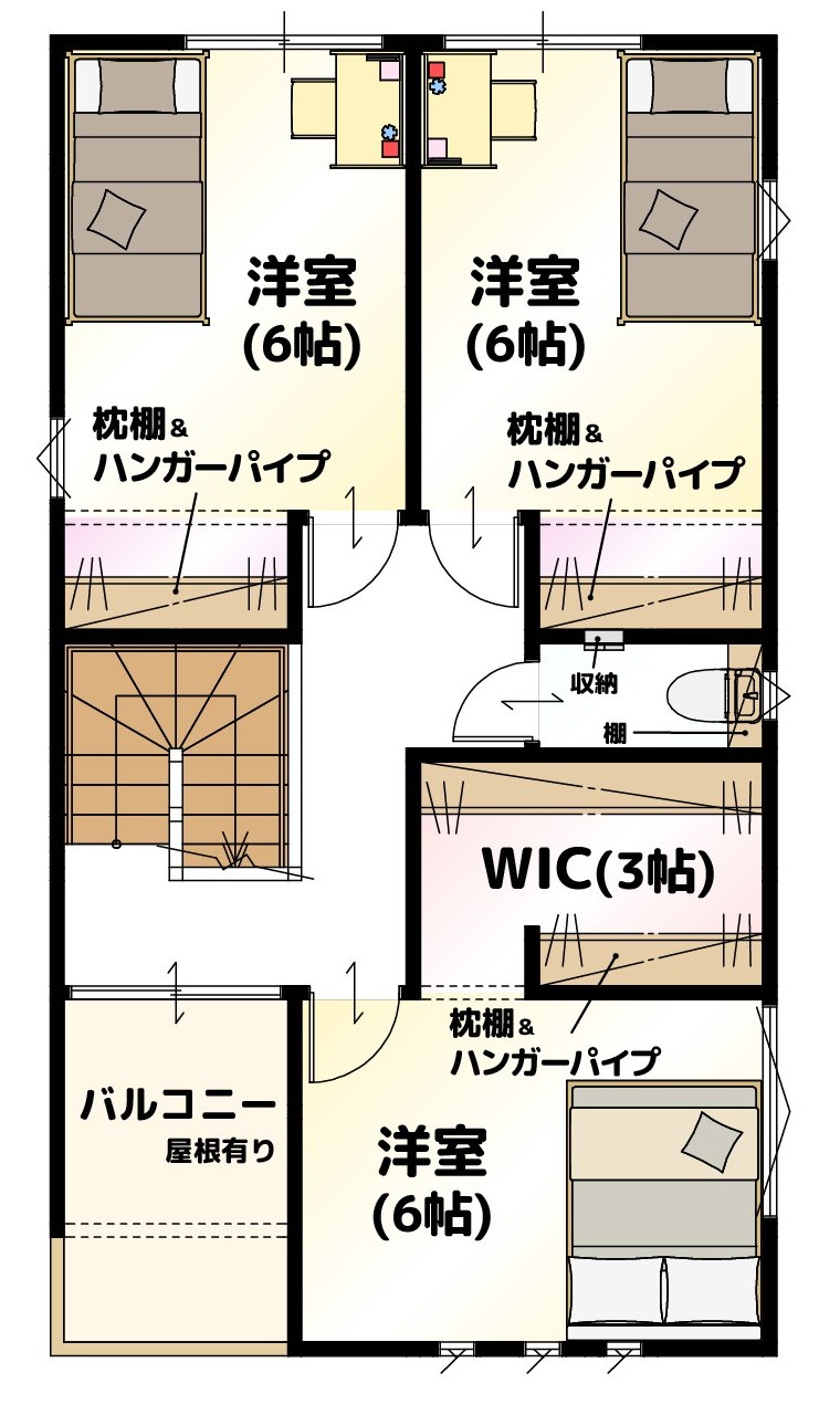 LAVIE土居田2601A 2F間取り