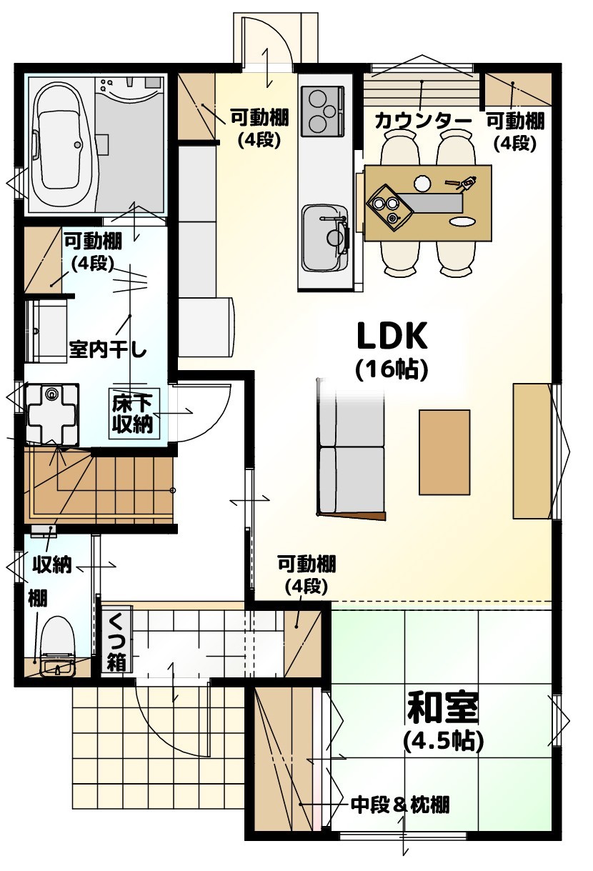 和泉南2501 D棟 間取り