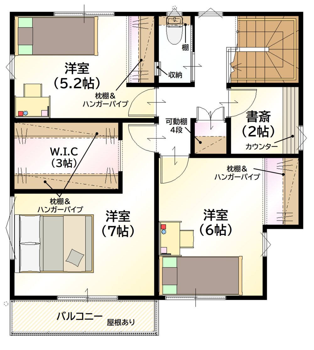 南梅本2601A 間取り2F