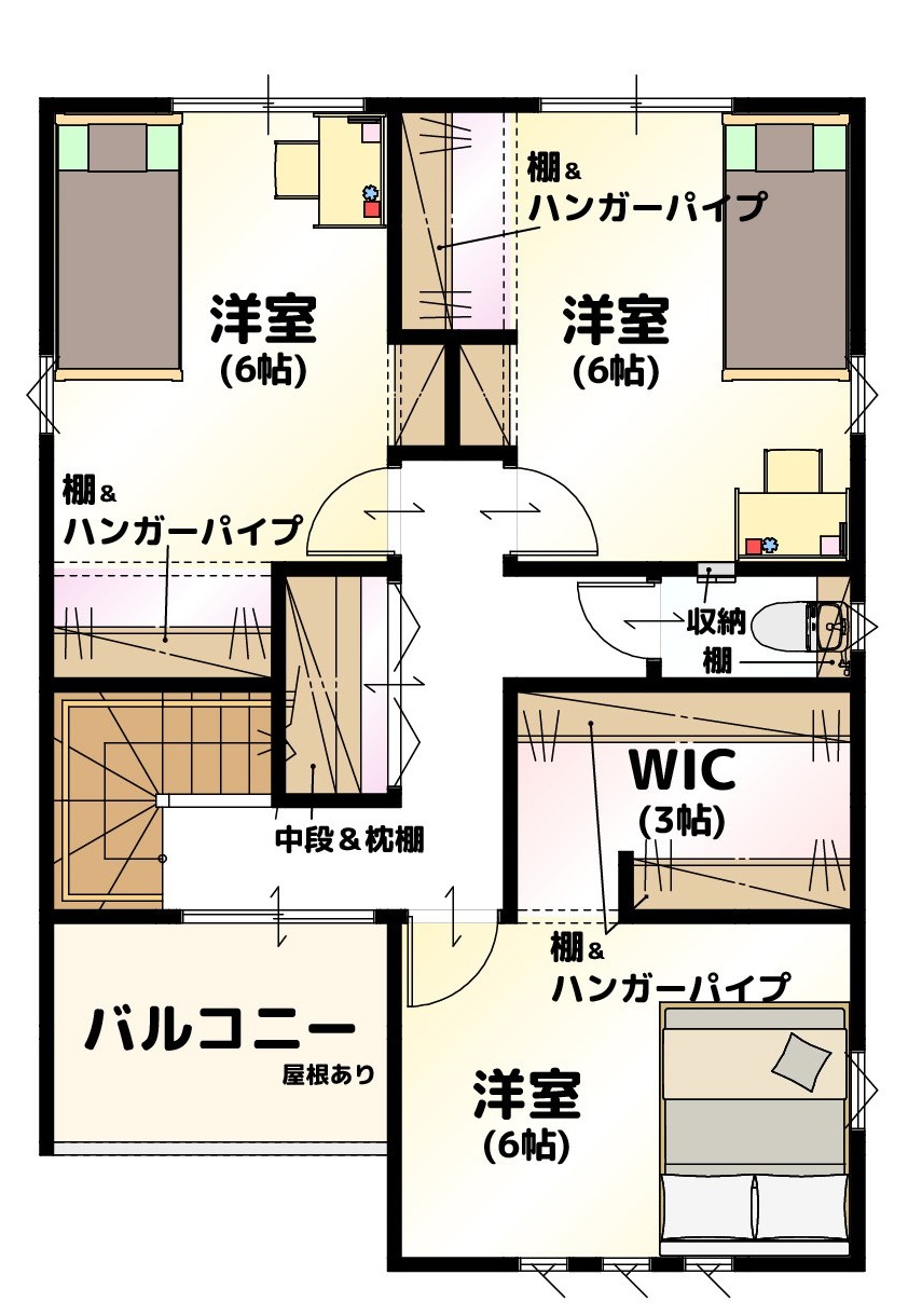 C棟 2階 間取り