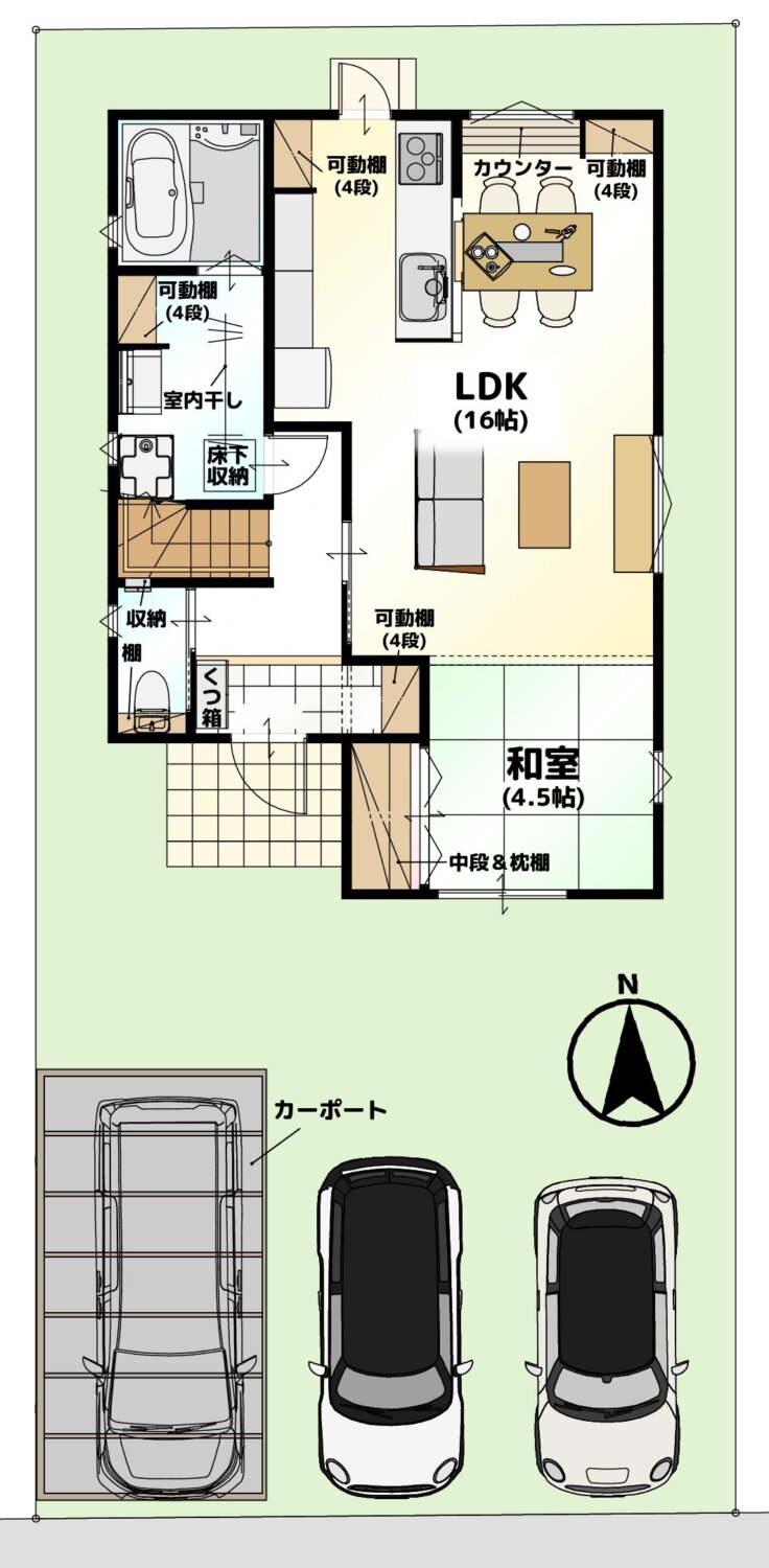 D棟 1階 間取り