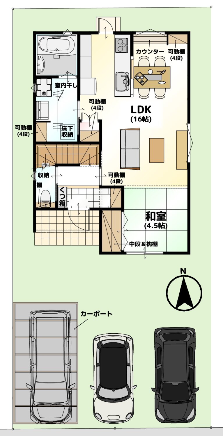 C棟 1階 間取り