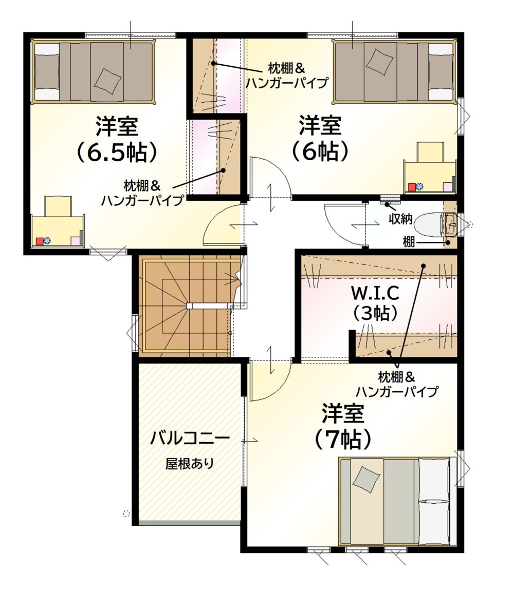 LAVIE保免西2601 2階間取り