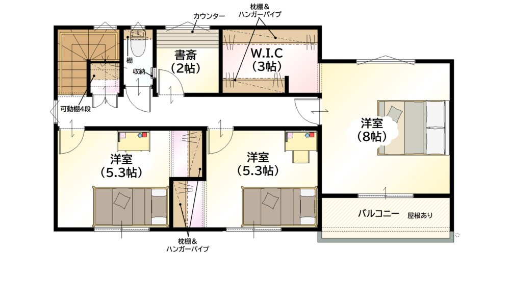 星岡2602 2階間取り