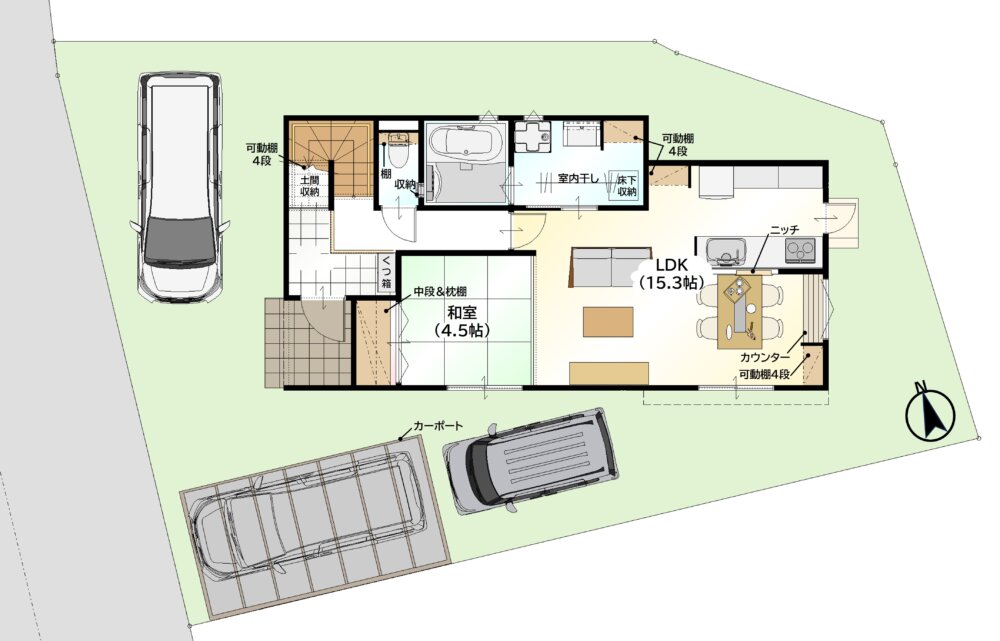 星岡2602 1階間取り